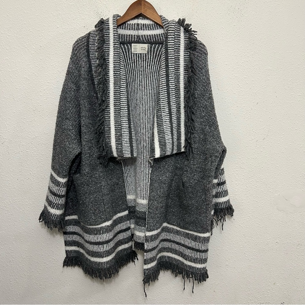 Anthropologie Saturday Sunday Knit Frayed Cardigan